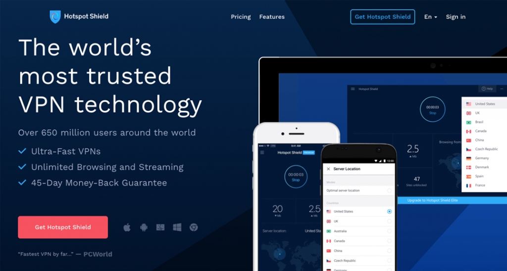 Hotspot Shield plans