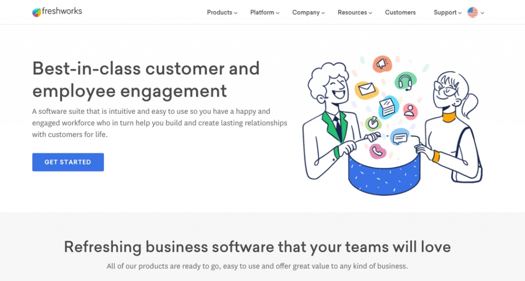 Freshworks helps with customer and employee engagement