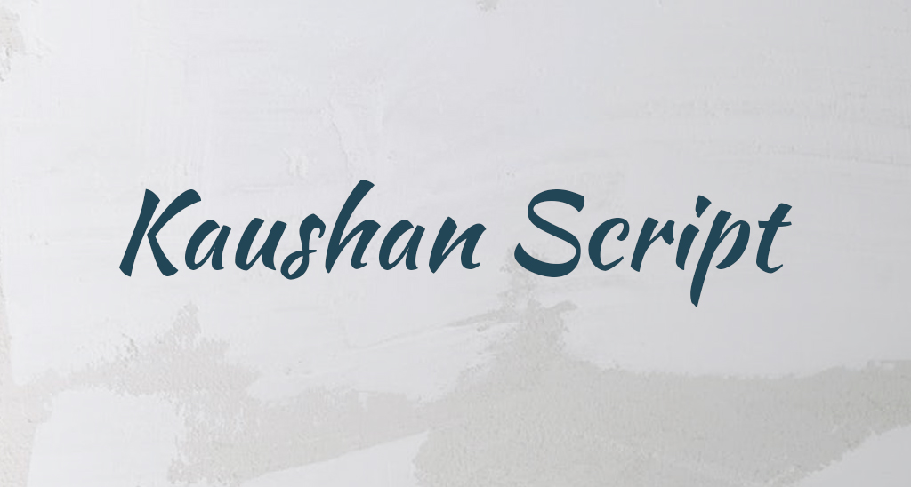 Kaushan Script has varied angles and baseline position.