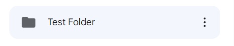 Example of a folder in Google Drive
