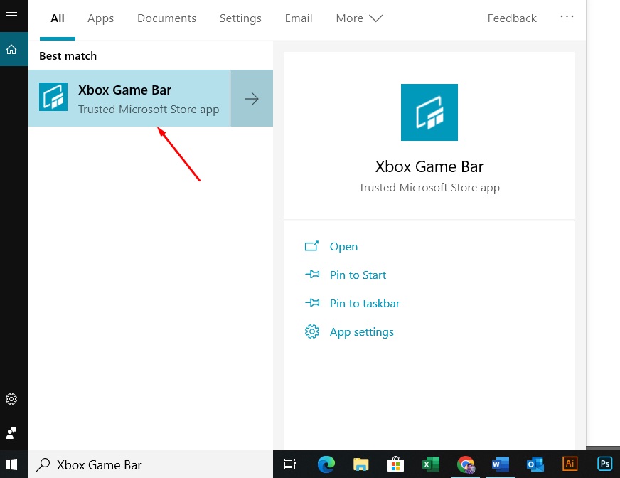 Xbox Game Bar in Windows