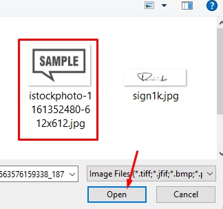 Select image to upload to Google Docs