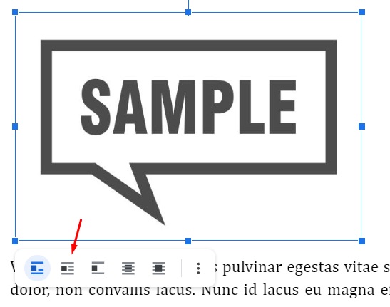 Image text wrap option