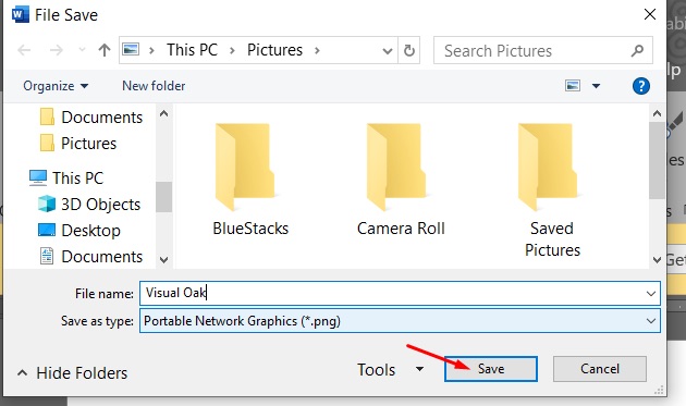 Save an image in Microsoft Word to your computer
