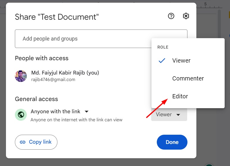 Allow anyone to edit a Google Doc, including anonymous users