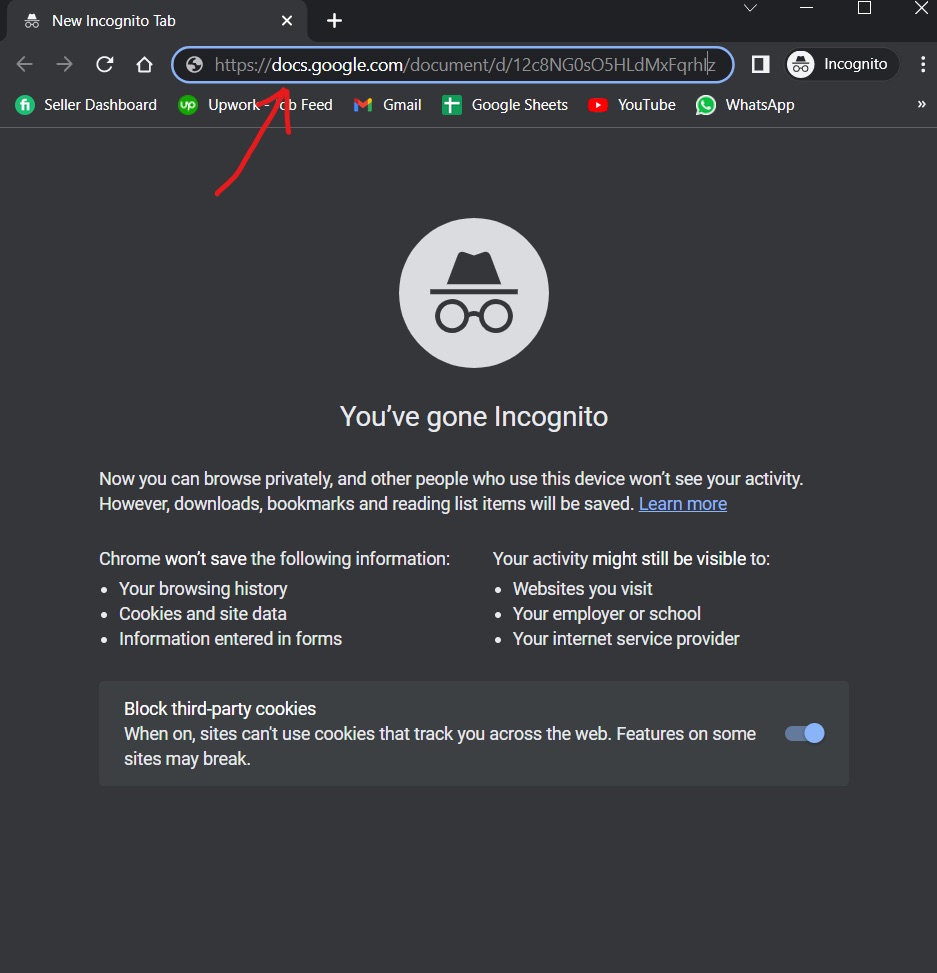 How to view a Google Doc anonymously in Goolge Chrome