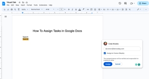 Step by step guide to assign tasks in Google Docs