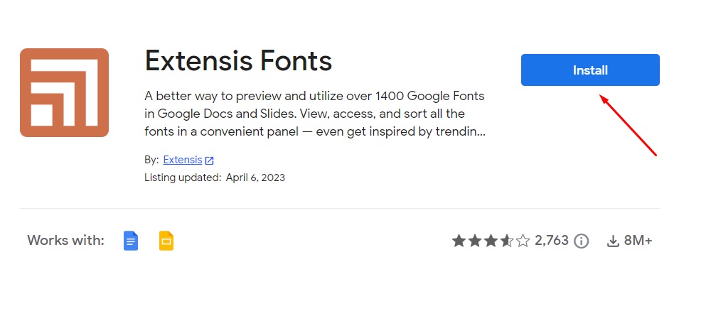 Install Extensis Fonts to Google Docs