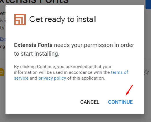 Permissions for Extensis Fonts
