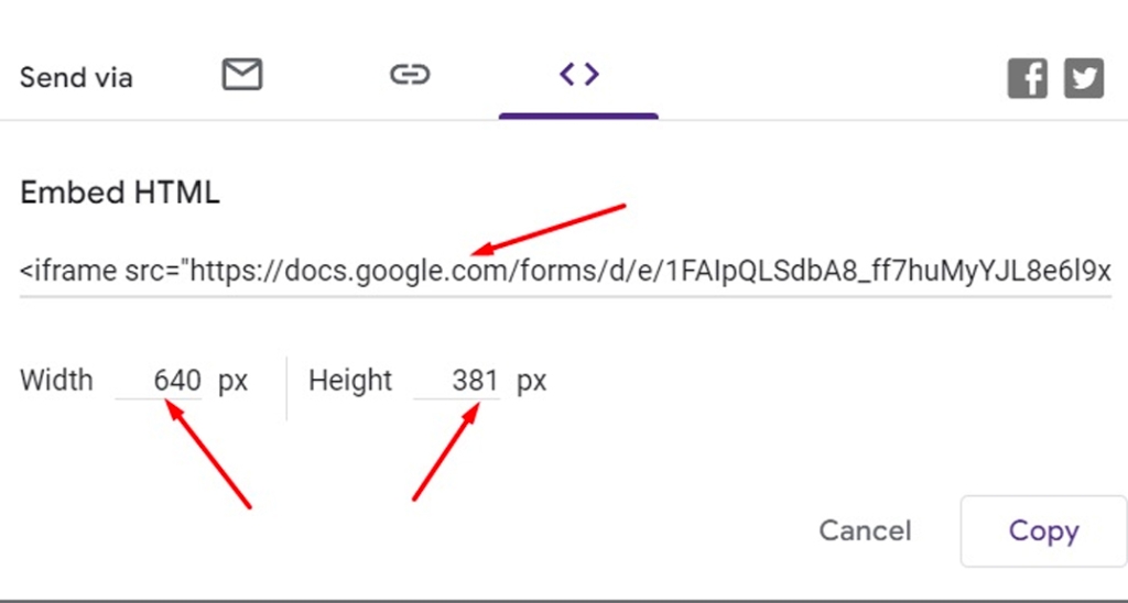 Different ways to share a Google Form