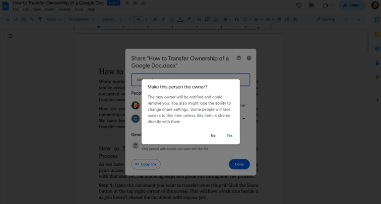 How to Transfer Ownership of a Google Doc [2023]