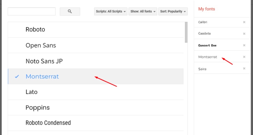 Steps to add fonts to Google Docs